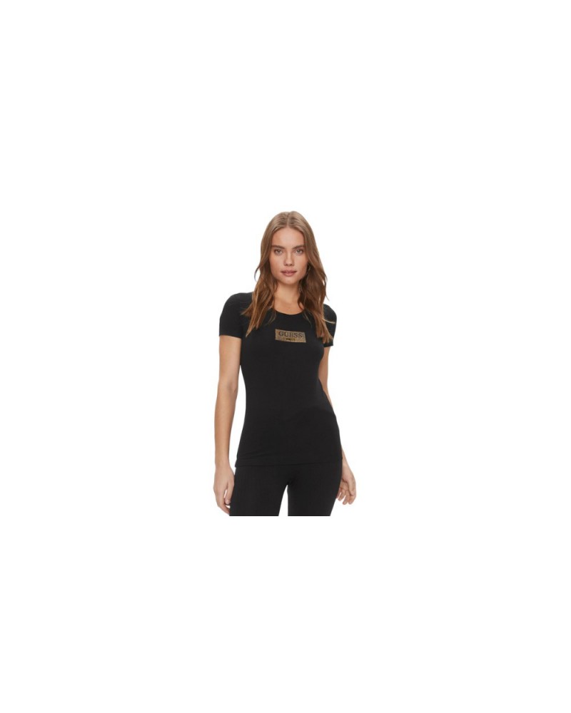 T-shirt Guess donna con logo frontale